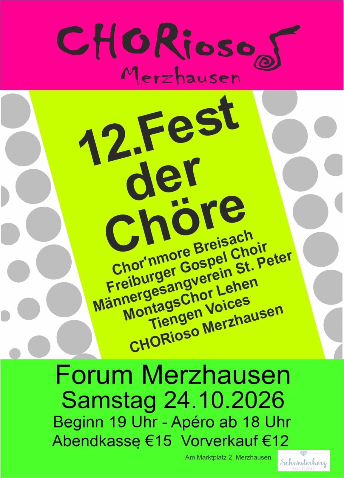 Plakat: 12. Fest der Chöre